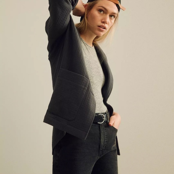 NWOT Madewell Lightspun Dorset Blazer, Size XS, Coal - Picture 5 of 9